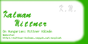 kalman mittner business card